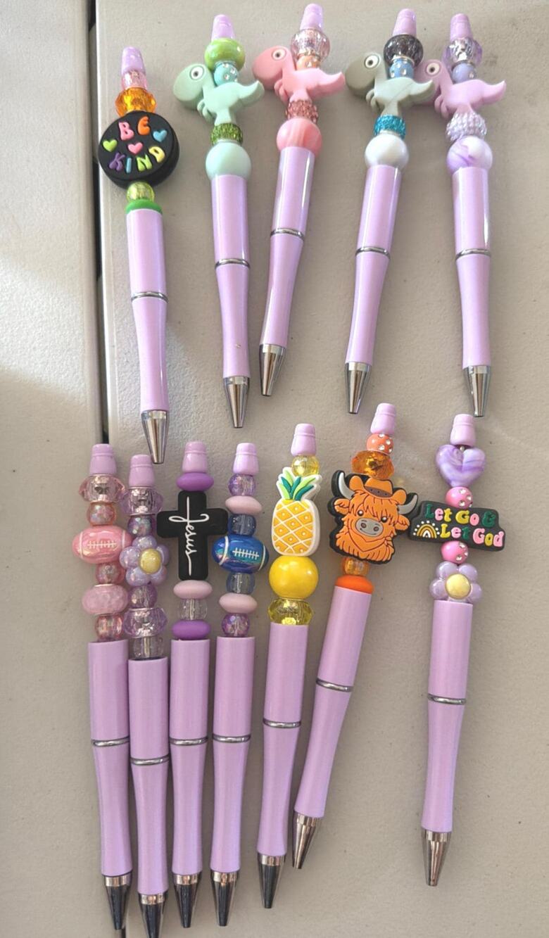 Custom Beaded Pens | Pick Your Style! (Sports, Character, Faith & More)